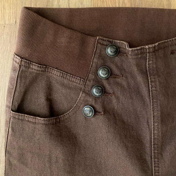 DG2 by Diane Gilman Brown Denim Bootcut Sailor Style Jeggings, Size ST - Picture 3 of 13
